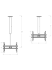 VCM  Universal VESA TV Deckenhalterung Halter CM4 Doubl in Silber