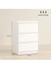 HOMCOM Nachttisch-40L x 30B x 59,5H cm-Weiß