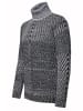 Rusty Neal Schwerer Grobstrick Rollkragen-Pullover in Grau