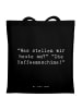 Mr. & Mrs. Panda Shopping Tasche Spruch Freude am Morgen mit Spruch in Schwarz