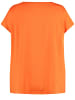 SAMOON T-Shirt Kurzarm Rundhals in Happy Orange gemustert