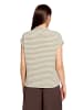 CARTOON Ringelshirt mit V-Ausschnitt in Cream/Khaki