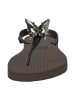 Uzurii Luxury Footwear platte hausschuhe Selena Butterfly Silver in kaffee