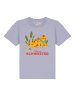 wat? Apparel T-Shirt Tiger Kleine Schwester in Lavender