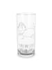 Mr. & Mrs. Panda Wasserglas Sternzeichen Löwe mit Spruch in Transparent