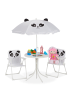 relaxdays Camping Kindersitzgruppe "Panda" in Weiß