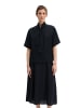 Marc O'Polo Crinkle-Schluppenbluse regular in Deep Night Blue