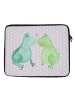 Mr. & Mrs. Panda Notebook Tasche Frosch Liebe ohne Spruch in Grau Pastell