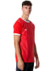 Stark Soul® Kurzarm Sportshirt Pinstripes in rot-weiss