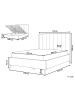 Beliani Doppelbett SEZANNE in Grau/Schwarz - (W) 170 x (H) 142 x (L) 215 cm
