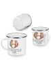 Mr. & Mrs. Panda Camping Emaille Tasse Scherben Polterabend mit ... in Transparent