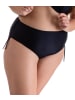 Aquarti Aquarti Damen Bikinihose mit Raffung und Schnüren in schwarz