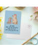 Mr. & Mrs. Panda Postkarte Bär Kind mit Spruch in Blau Pastell