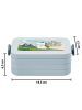 Mr. & Mrs. Panda Bento Box Einhorn Bergsteiger Design mit Spruch in Blau Pastell
