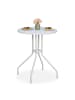 relaxdays Gartentisch in Weiß - (H)73 x Ø 60 cm