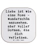 Mr. & Mrs. Panda Coaster Spruch Rose Herzschmerz mit Spruch in Weiß