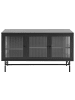 Beliani Vitrine DEVON in Schwarz - (W) 115 x (H) 64 x (L) 35 cm