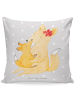Mr. & Mrs. Panda Kissen 40x40 Fuchs Mama ohne Spruch in Grau Pastell