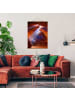 WALLART Stoffbild mit Posterleisten - Lichtspiel im Antelope Canyon in Orange