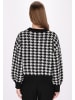 DreiMaster Klassik Damen Pullover in Schwarz Wollweiss