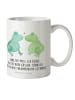 Mr. & Mrs. Panda Haferl Frosch Liebe mit Spruch in Weiß