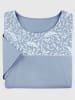 Sieh an! Kurzarm-Shirt in bleu-ecru
