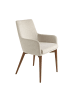 Angel Cerdá Stuhl 4048 in Walnuss/Beige – (B)57 x (H)88 x (T)64 cm