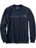 CARHARTT  T-Shirt "Dearborn Relaxed LS Logo T-Shirt" in Blau