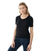 Mey 1/2 Ärmel Shirt mit Wolle und Seide in Schwarz