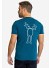 elkline T-Shirt Rudolf in blue coral - ashblue