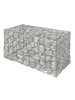 relaxdays Gabione in Silber - (B)100 x (H)50 x (T)50 cm