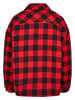 Urban Classics Urban Classics Damen Ladies Flanell Padded Overshirt in black/red