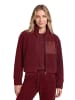 BETTY & CO Sweatshirt-Jacke mit Reißverschluss in Fall Burgundy