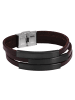 Adeliás Unisex Armband aus Leder 21 cm in braun