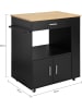 SoBuy Servierwagen in Schwarz - (B)82 x (H)88 x (T)46cm