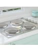 relaxdays 4er Set Herdabdeckplatten in Silber - Ø20 cm