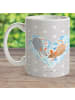 Mr. & Mrs. Panda Kindertasse Mäuse Herz ohne Spruch in Grau Pastell