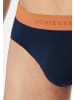 Schiesser Rio Slip / Unterhose 95/5 Cotton in Dunkelblau / orange / beige