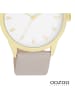 Oozoo Analog-Armbanduhr Oozoo Timepieces hellgrau, taupe groß (ca. 40mm)