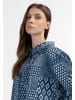 DreiMaster Damen Langarm Bluse in DUNKELMARINER DRUCK