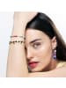 Luxenter Armband aus 925er Sterlingsilber mit  Kristall veredelt mit 18K Gelbgold