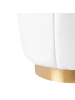 Beliani Pouf IRVING in Weiß/Gold - (W) 43 x (H) 37 x (L) 43 cm