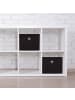 relaxdays 2 x Aufbewahrungsbox in Schwarz - (B)20,5 x (H)16 x (T)25 cm