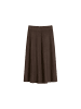 Ausgestellter Pull-on-Skirt in Stone Brown Melange