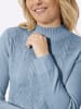 Sieh an! Stehkragen-Pullover in bleu