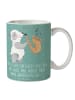 Mr. & Mrs. Panda Geschenktasse Saxophon Liebe mit Spruch in Meeresbrise