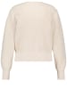 TAIFUN Pullover Langarm Rundhals in Light Creme gemustert