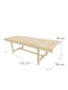 relaxdays Gartenbank in Natur - (B)110 x (H)35 x (T)38 cm