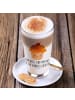 Mr. & Mrs. Panda Latte Macchiato Glas Cupcake mit Spruch in Transparent