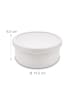 relaxdays 4 x Pizzaballenbox in Weiß - (H)6,5 x Ø 14,5 cm